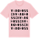 Pink Cotton t-shirt med Vargmossen ordlek t-shirt