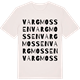 Vintage White t-shirt med Vargmossen ordlek t-shirt