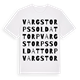 White t-shirt med Vargstorps soldattorp ordlek t-shirt