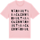 Pink Cotton t-shirt med Värhultabacken ordlek t-shirt