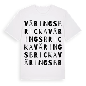Väringsbricka ordlek t-shirt – ekologisk bomull t-shirt från Pinshirt