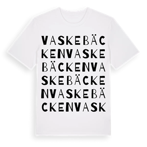 Vaskebäcken ordlek t-shirt – ekologisk bomull t-shirt från Pinshirt