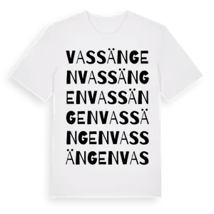 Vassängen ordlek t-shirt – ekologisk bomull t-shirt från Pinshirt