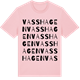 Pink Cotton t-shirt med Vasshagen ordlek t-shirt