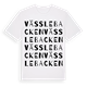 White t-shirt med Vässlebacken ordlek t-shirt