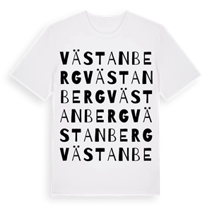 Västanberg ordlek t-shirt – ekologisk bomull t-shirt från Pinshirt