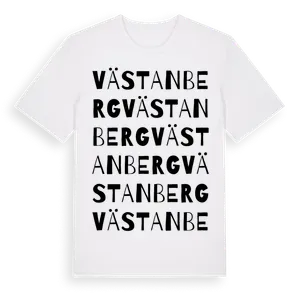 Västanberg ordlek t-shirt – ekologisk bomull t-shirt från Pinshirt