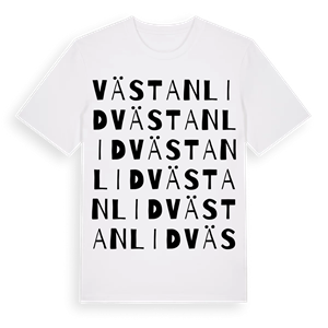 Västanlid ordlek t-shirt – ekologisk bomull t-shirt från Pinshirt