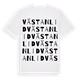 White t-shirt med Västanlid ordlek t-shirt