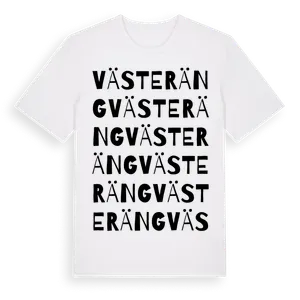 Västeräng ordlek t-shirt – ekologisk bomull t-shirt från Pinshirt