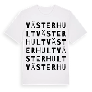 Västerhult ordlek t-shirt – ekologisk bomull t-shirt från Pinshirt