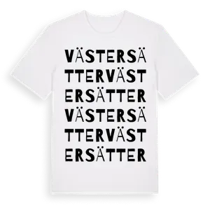 Västersätter ordlek t-shirt – ekologisk bomull t-shirt från Pinshirt