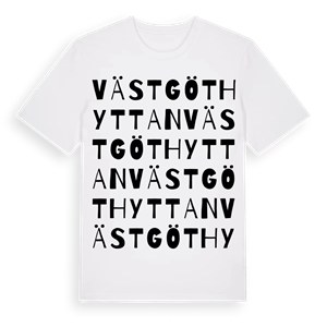 Västgöthyttan ordlek t-shirt – ekologisk bomull t-shirt från Pinshirt