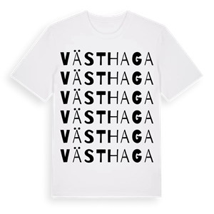 Västhaga ordlek t-shirt – ekologisk bomull t-shirt från Pinshirt