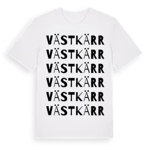 Västkärr ordlek t-shirt – ekologisk bomull t-shirt från Pinshirt