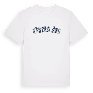 Västra Åby college t-shirt – ekologisk bomull t-shirt från Pinshirt