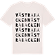 Vintage White t-shirt med Västra Backen ordlek t-shirt