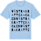 Blue Soul t-shirt med Västra Brattebacken ordlek t-shirt