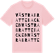 Pink Cotton t-shirt med Västra Brattebacken ordlek t-shirt