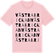 Pink Cotton t-shirt med Västra brickan ordlek t-shirt