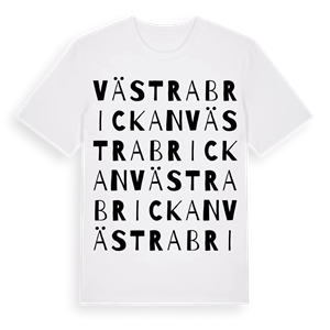 Västra brickan ordlek t-shirt – ekologisk bomull t-shirt från Pinshirt