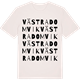 Vintage White t-shirt med Västra Domvik ordlek t-shirt