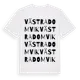 White t-shirt med Västra Domvik ordlek t-shirt