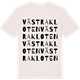 Vintage White t-shirt med Västra Kloten ordlek t-shirt