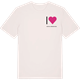 Vintage White t-shirt med Jag älskar Västra Limmingsviken t-shirt litet tryck