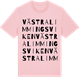 Pink Cotton t-shirt med Västra Limmingsviken ordlek t-shirt