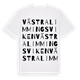 White t-shirt med Västra Limmingsviken ordlek t-shirt