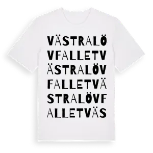 Västra Lövfallet ordlek t-shirt – ekologisk bomull t-shirt från Pinshirt