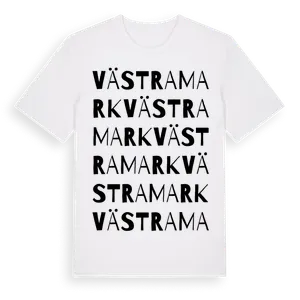 Västra Mark ordlek t-shirt – ekologisk bomull t-shirt från Pinshirt