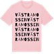 Pink Cotton t-shirt med Västra Mossen ordlek t-shirt