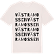 Vintage White t-shirt med Västra Mossen ordlek t-shirt