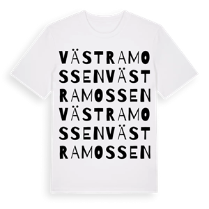 Västra Mossen ordlek t-shirt – ekologisk bomull t-shirt från Pinshirt