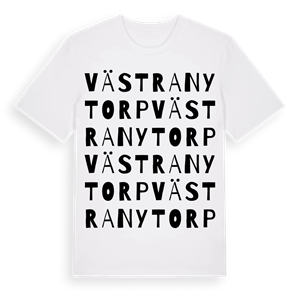 Västra Nytorp ordlek t-shirt – ekologisk bomull t-shirt från Pinshirt