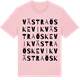 Pink Cotton t-shirt med Västra Öskevik ordlek t-shirt