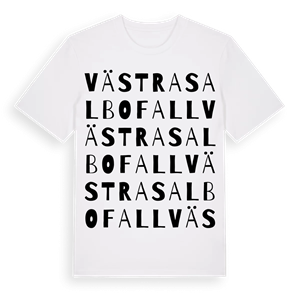 Västra Salbofall ordlek t-shirt – ekologisk bomull t-shirt från Pinshirt
