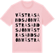 Pink Cotton t-shirt med Västra Sandsjön ordlek t-shirt