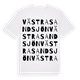 White t-shirt med Västra Sandsjön ordlek t-shirt