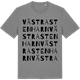 Mid Heather Gray t-shirt med Västra Stenharn ordlek t-shirt