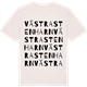 Vintage White t-shirt med Västra Stenharn ordlek t-shirt