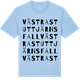 Blue Soul t-shirt med Västra Stuttjärnsfall ordlek t-shirt