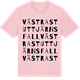 Pink Cotton t-shirt med Västra Stuttjärnsfall ordlek t-shirt