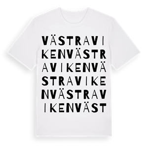Västra Viken ordlek t-shirt – ekologisk bomull t-shirt från Pinshirt