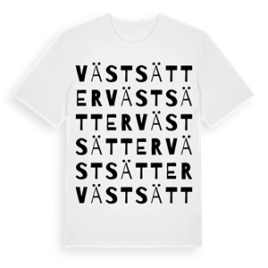 Västsätter ordlek t-shirt – ekologisk bomull t-shirt från Pinshirt