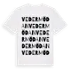 White t-shirt med Vedermödan ordlek t-shirt