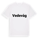 White t-shirt med Vedevåg fetstil t-shirt