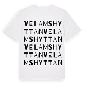 Velamshyttan ordlek t-shirt – ekologisk bomull t-shirt från Pinshirt